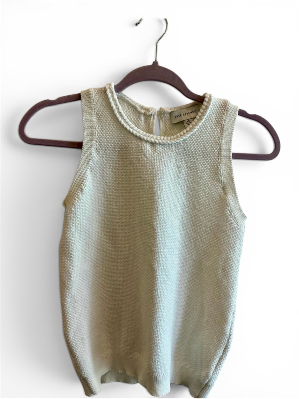 Rag & Bone Sleeveless Knit Tank Top - Cream -